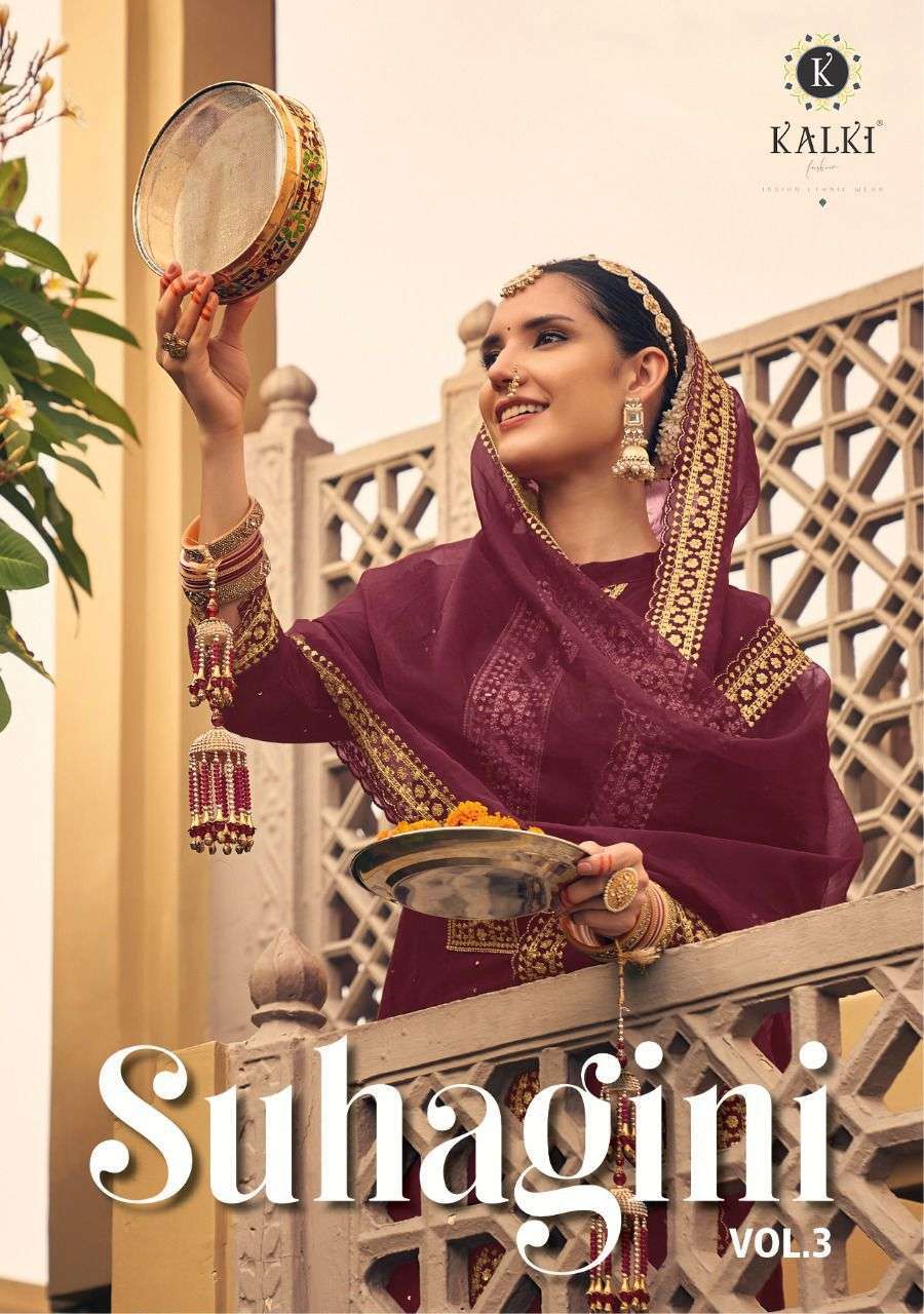kalki suhagini vol 3 series 24001-24004 fancy silk readymade suit 