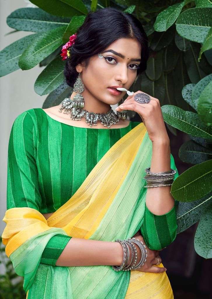 kashvi niva series 2601-2610 flora zari saree