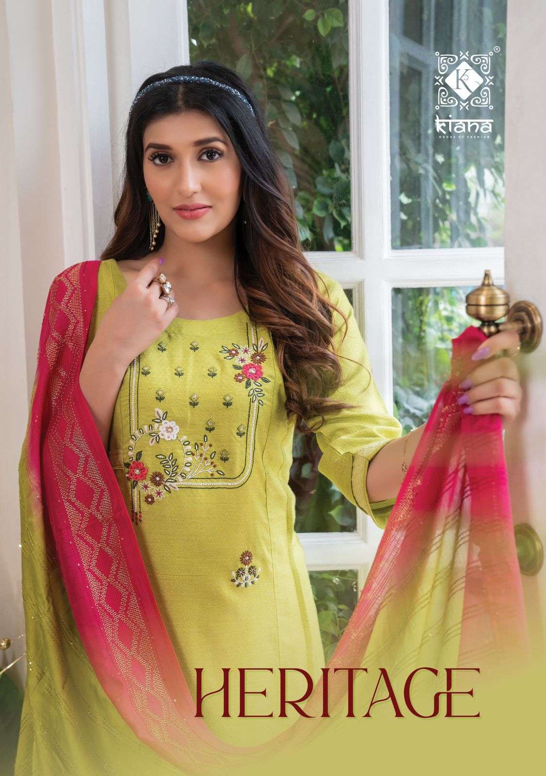 kiana heritage series 01-06 weaving viscose readymade suit