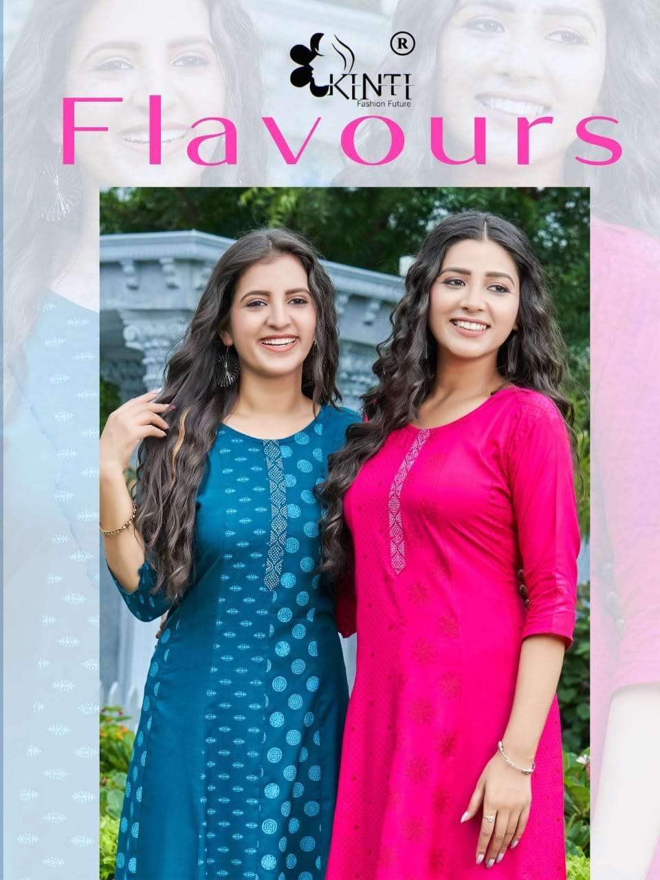 kinti flavours series 01-08 14 kg rayon kurti 