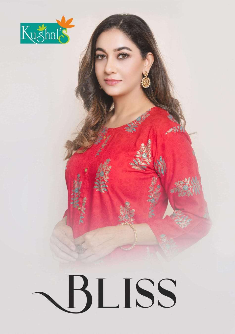 kushal bliss series 001-010 rayon print kurti 