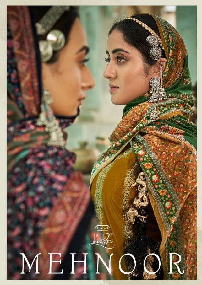 levisha mehnoor series 8213-8218 pure 9000 velvet suit 