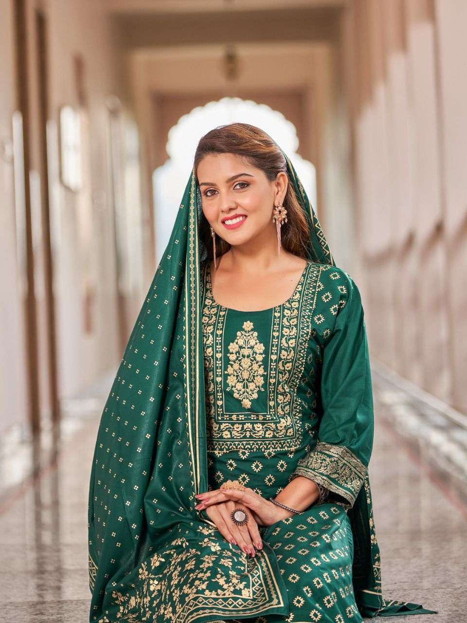 maayka series 101-108 heavy 14 kg rayon readymade suit 