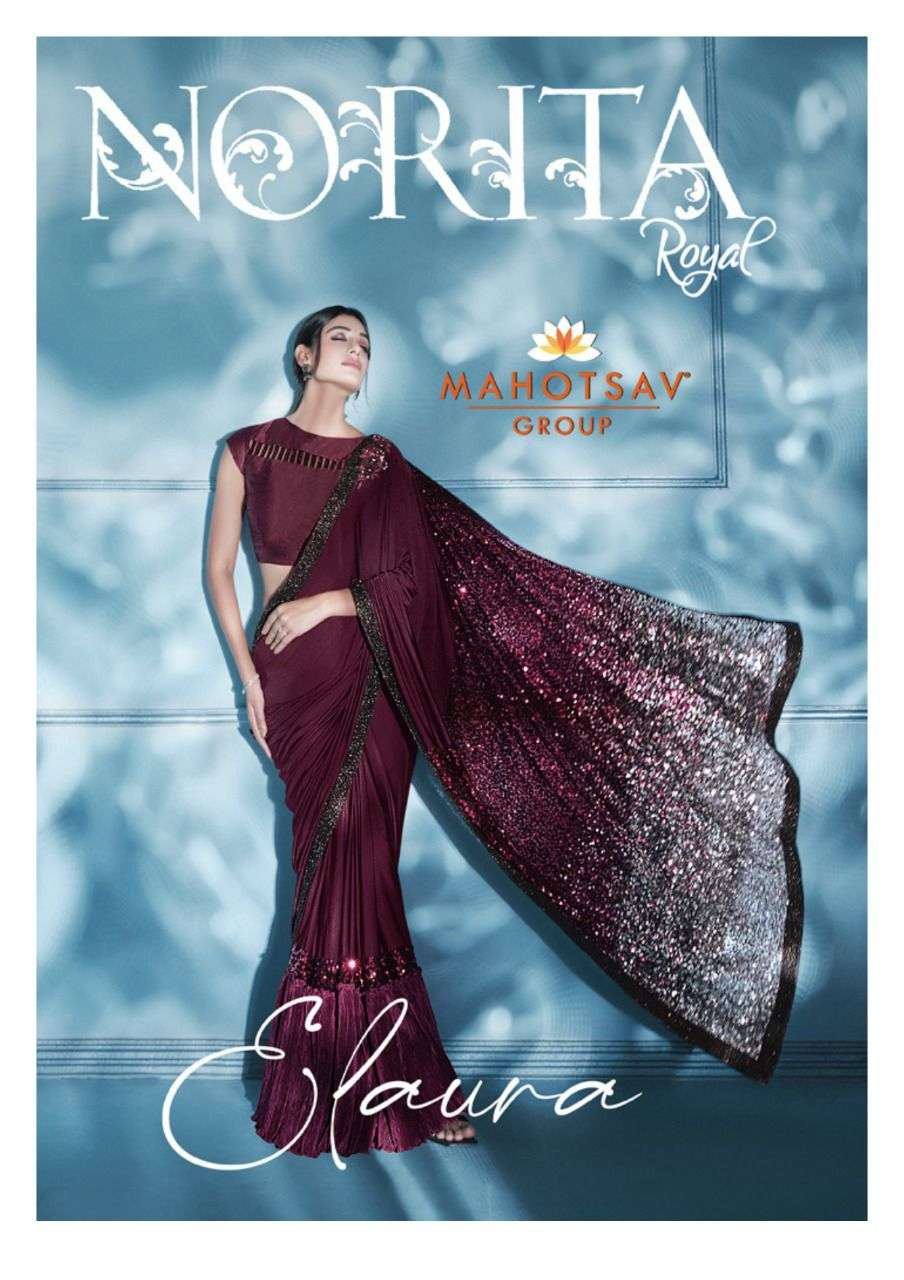 mahotsav norita designer lycra saree 