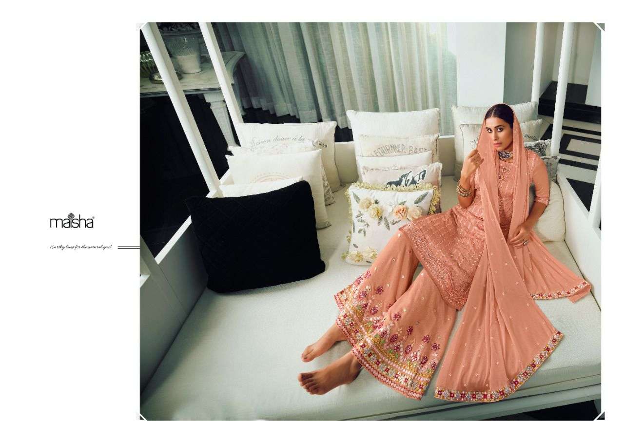 Maisha shazia designer pure chinon suit 