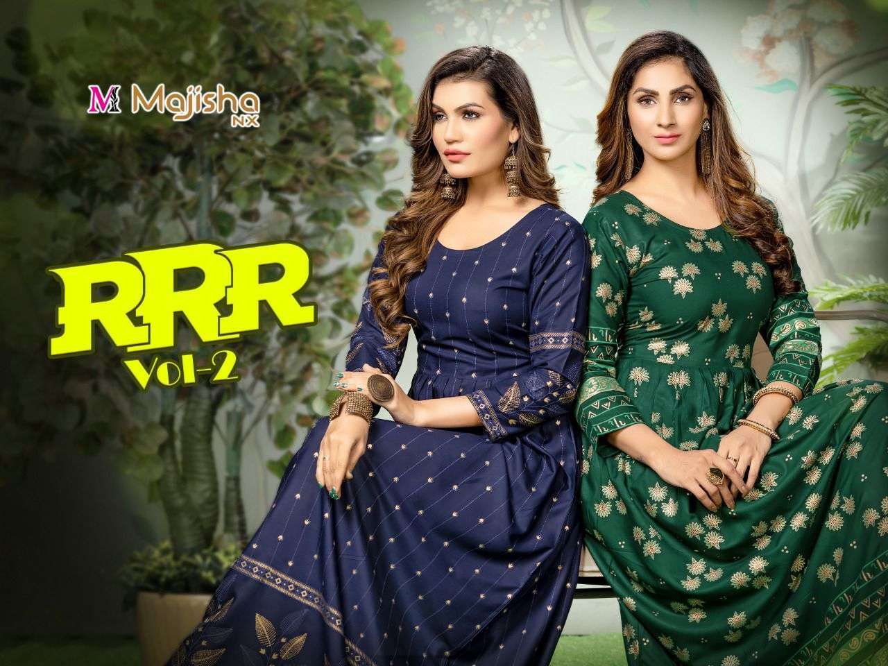 majisha nx r r r vol 2 series 201-208 14 kg rayon kurti 