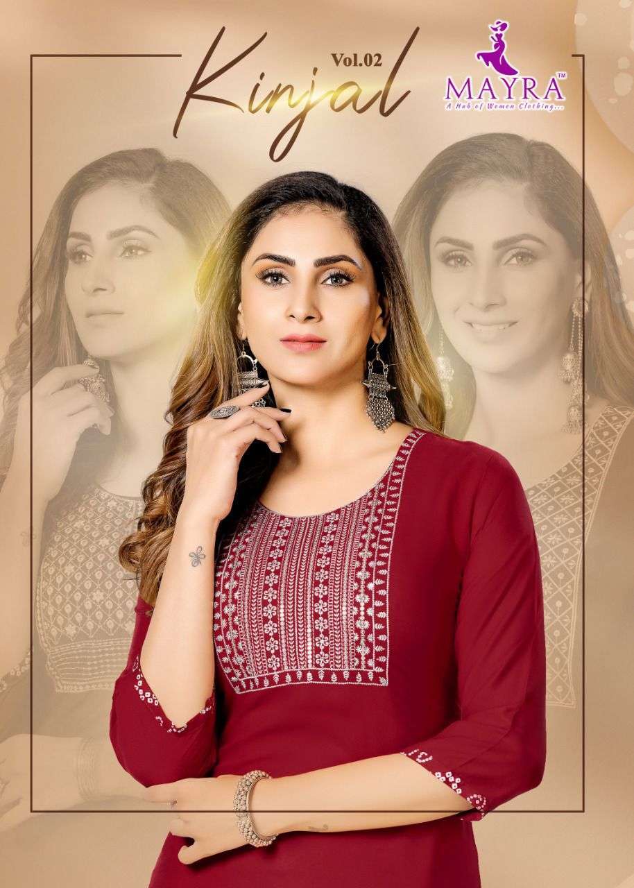 mayra kinjal vol 2 series 80001-80008 14 kg rayon kurti