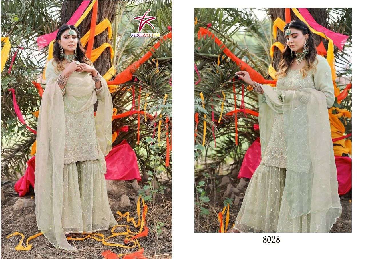 mishaal fab 2028 designer heavy georgette suit 