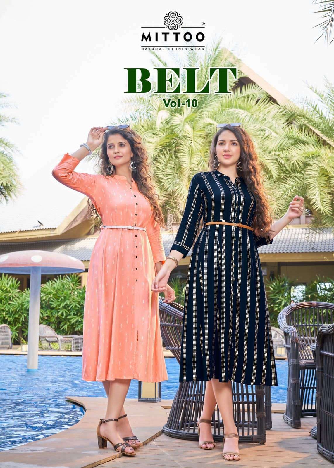 mittoo belt vol 10 series 1118-1123 rayon print kurti
