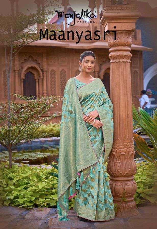 monjolika maanyasari 4900 banarasi silk saree