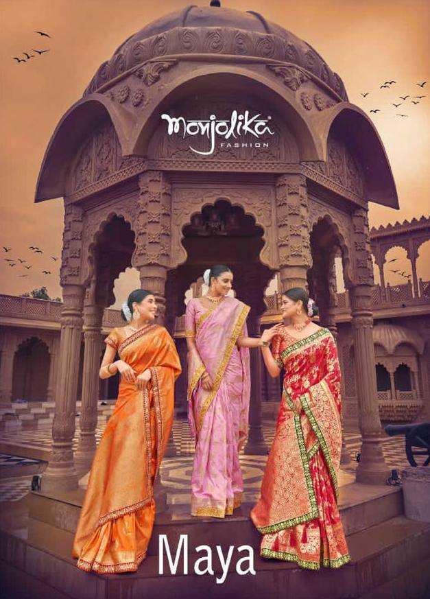 monjolika maya series 5001-5013 silk saree