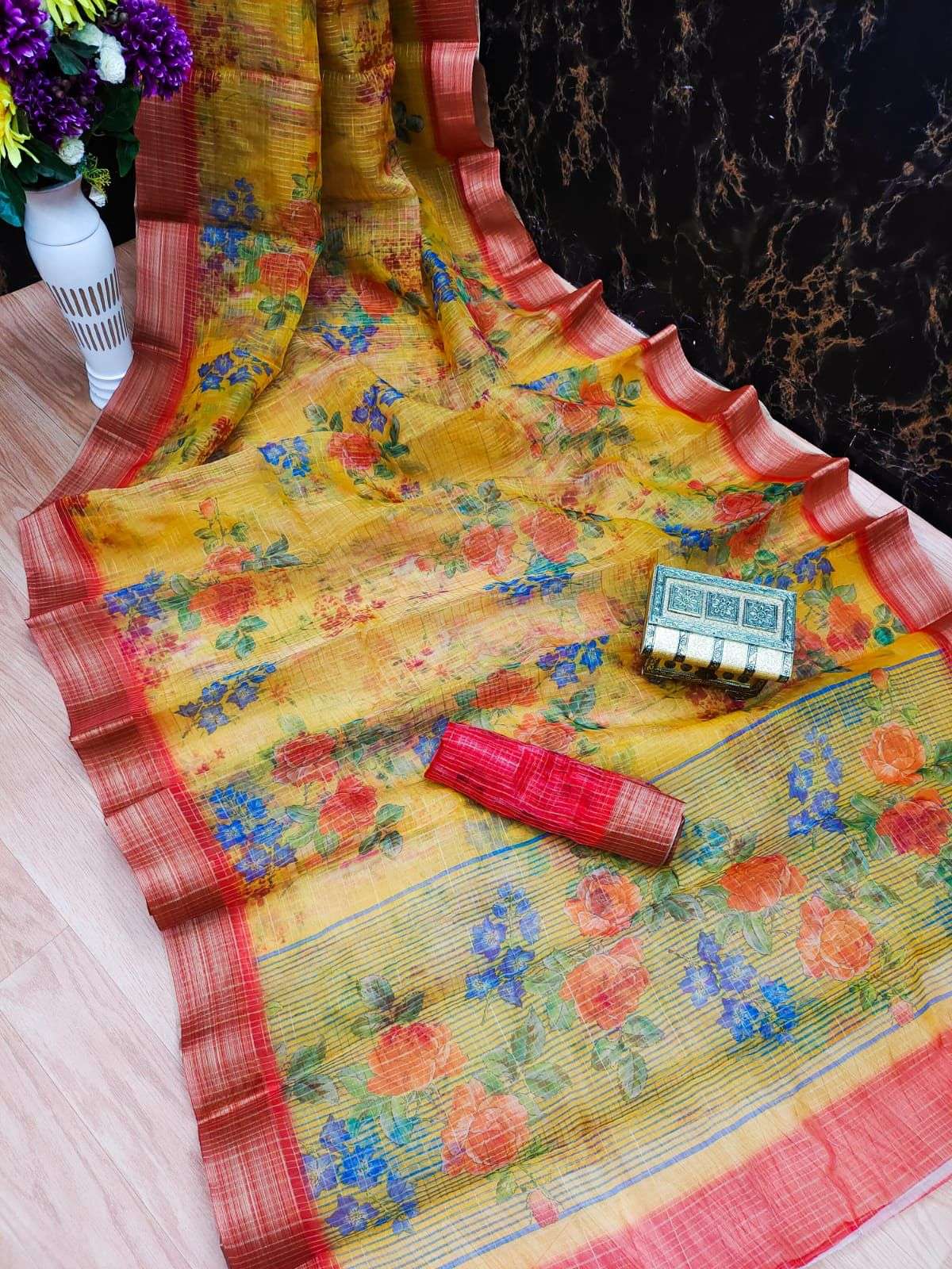 natural colours designer organza saree 