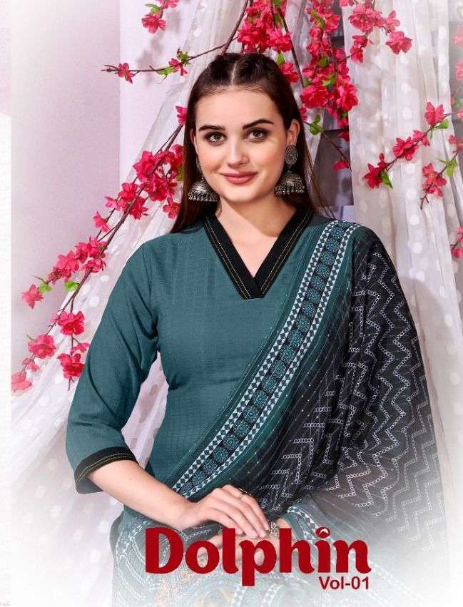 poonam designer dolphin vol 1 series 1001-1004 viscose readymade suit 