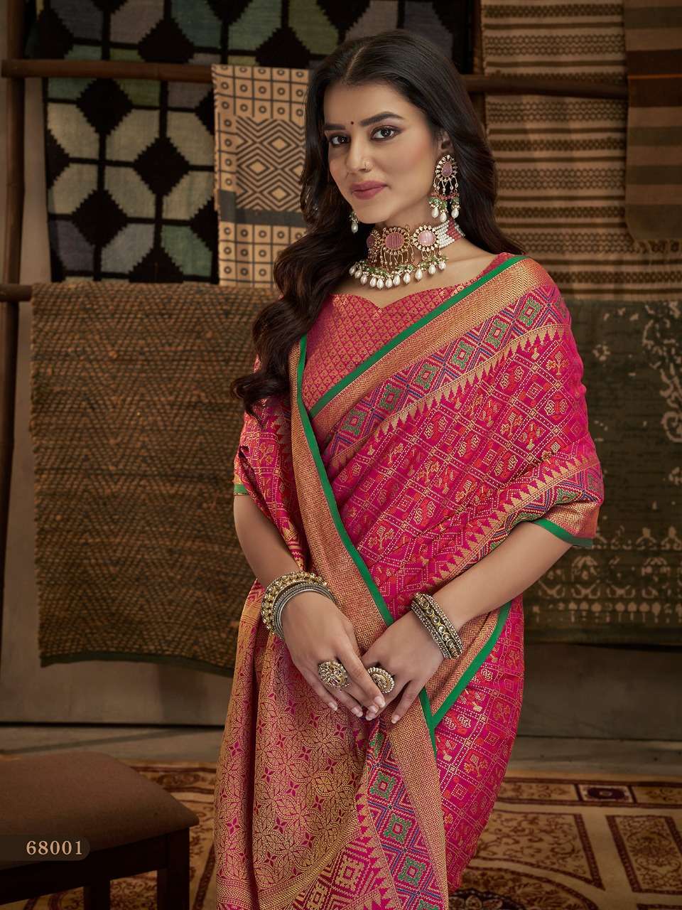 rajpath aansh silk series 68001-68006 patola silk weaving saree