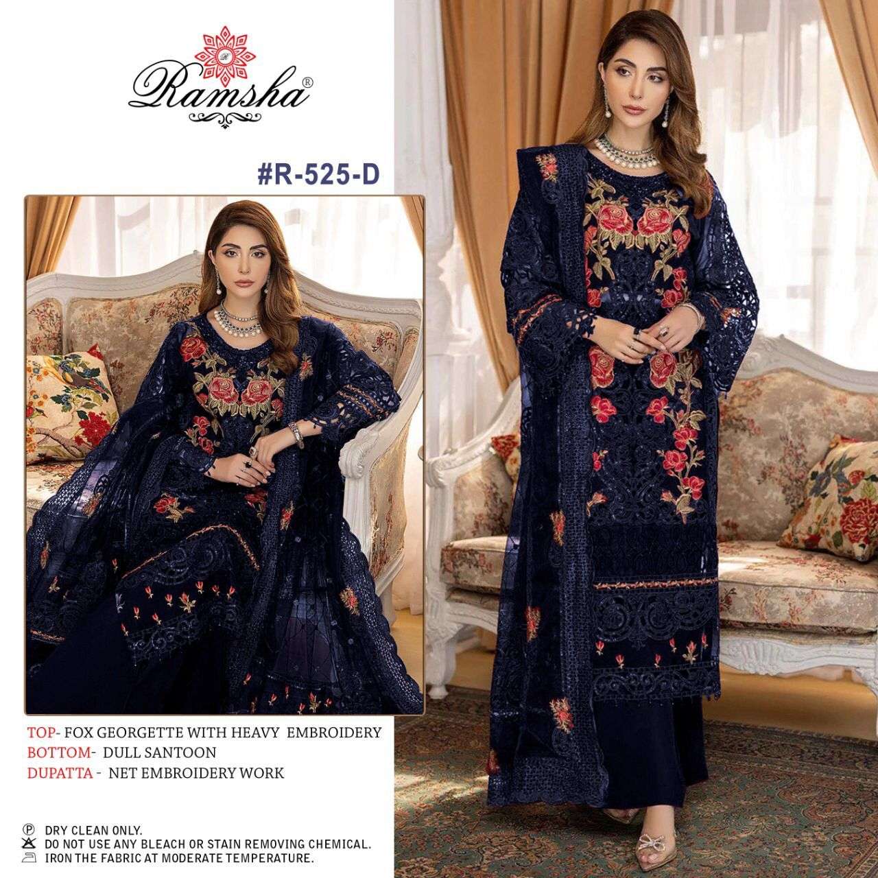 ramsha r-525 nx designer georgette suit 