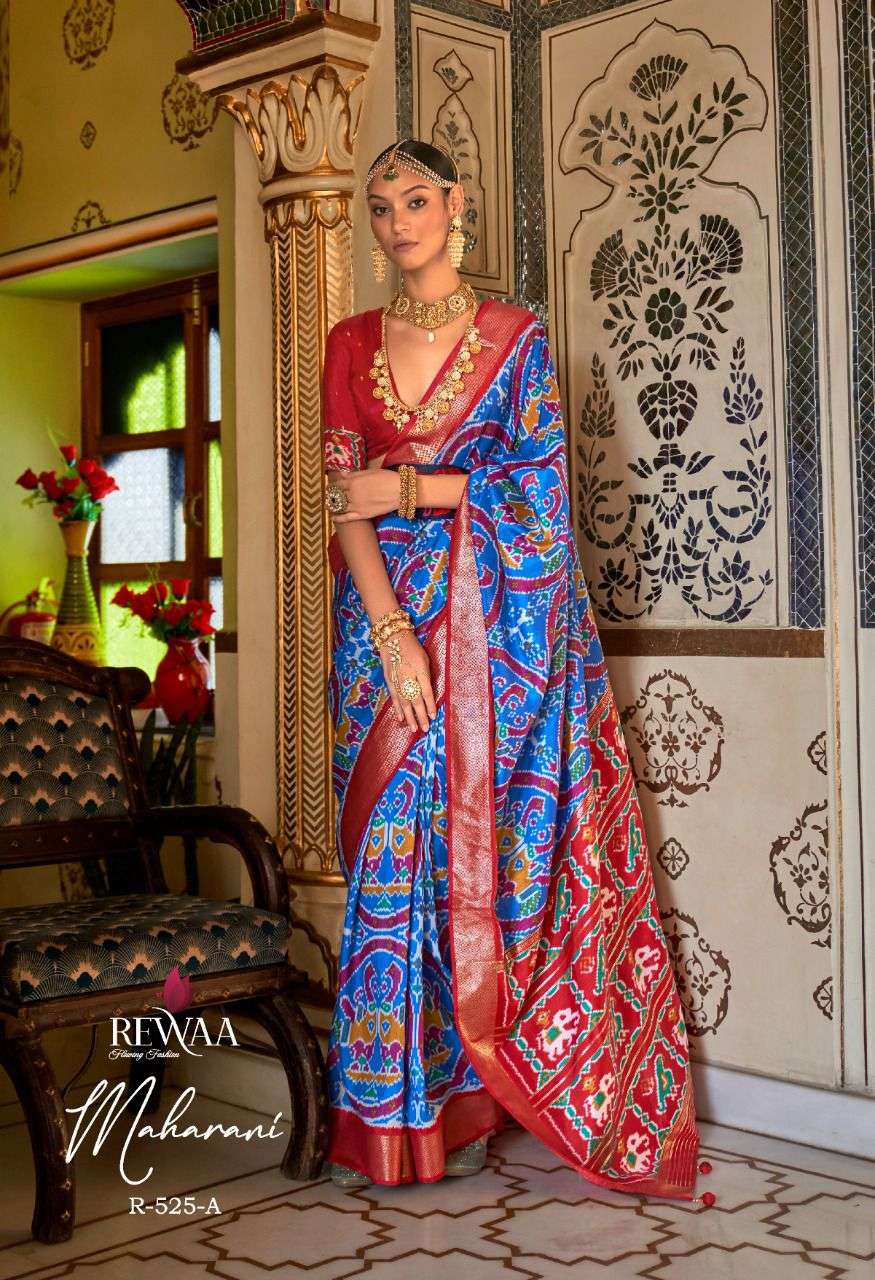 rewaa maharani designer pure dola silk saree 
