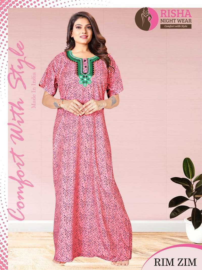 risha rim zim series 01-20 cotton night gown 