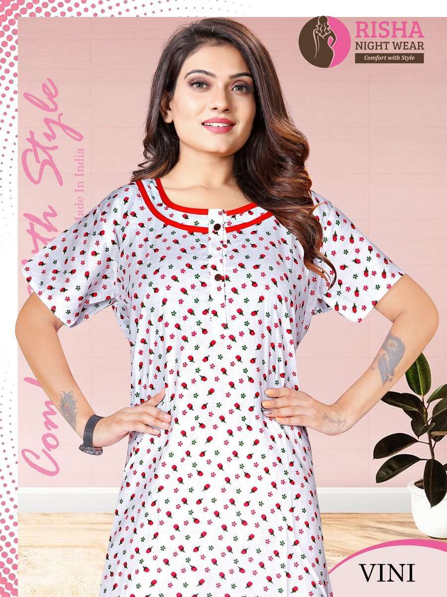 risha vini cotton nighty
