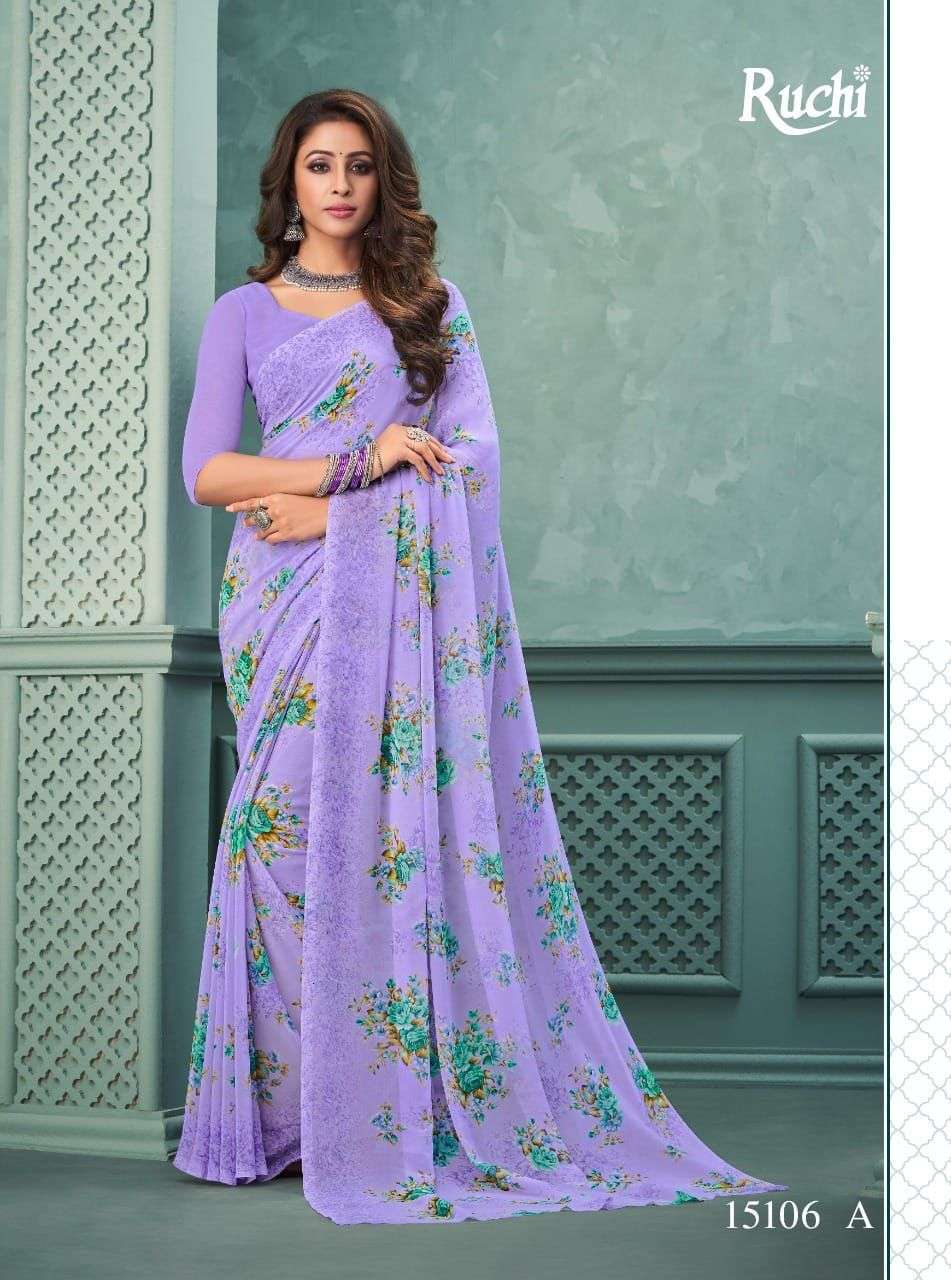 ruchi victory series 15101-15106 pure georgette saree