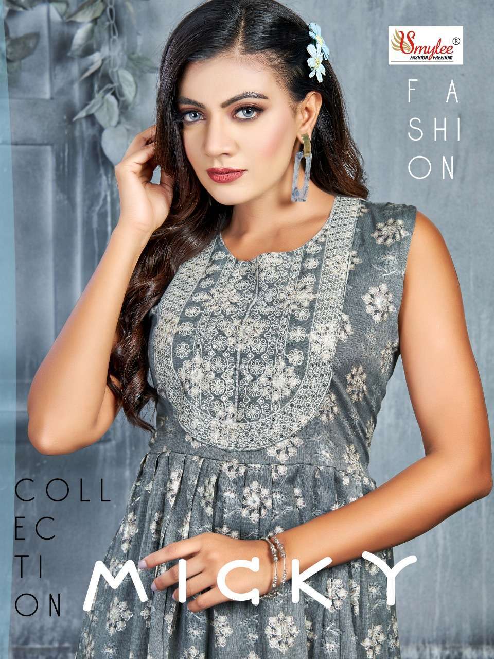 rung micky series 01-08 heavy foil print rayon kurti 