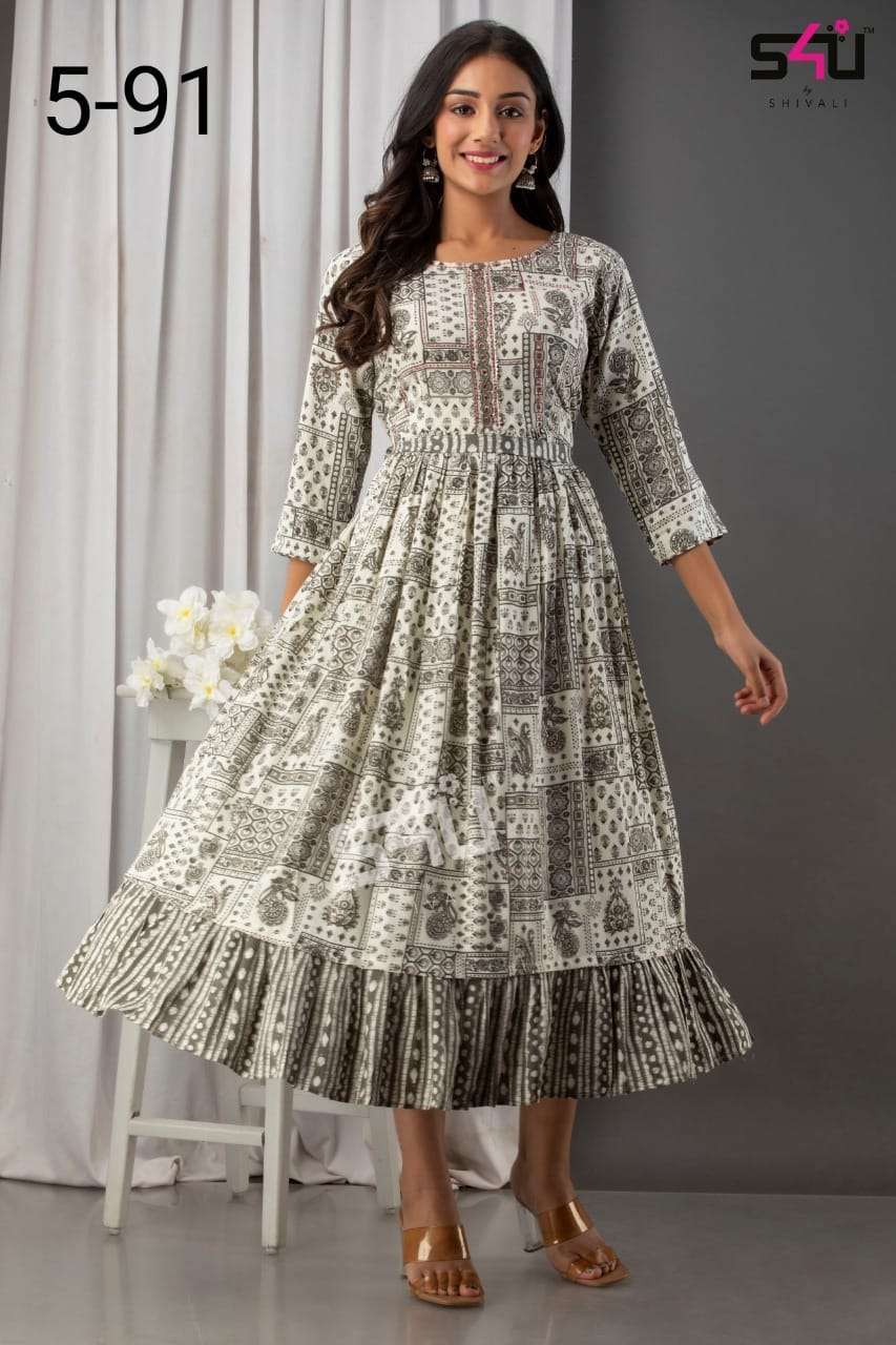 s4u prg 91 fancy frock style kurti 