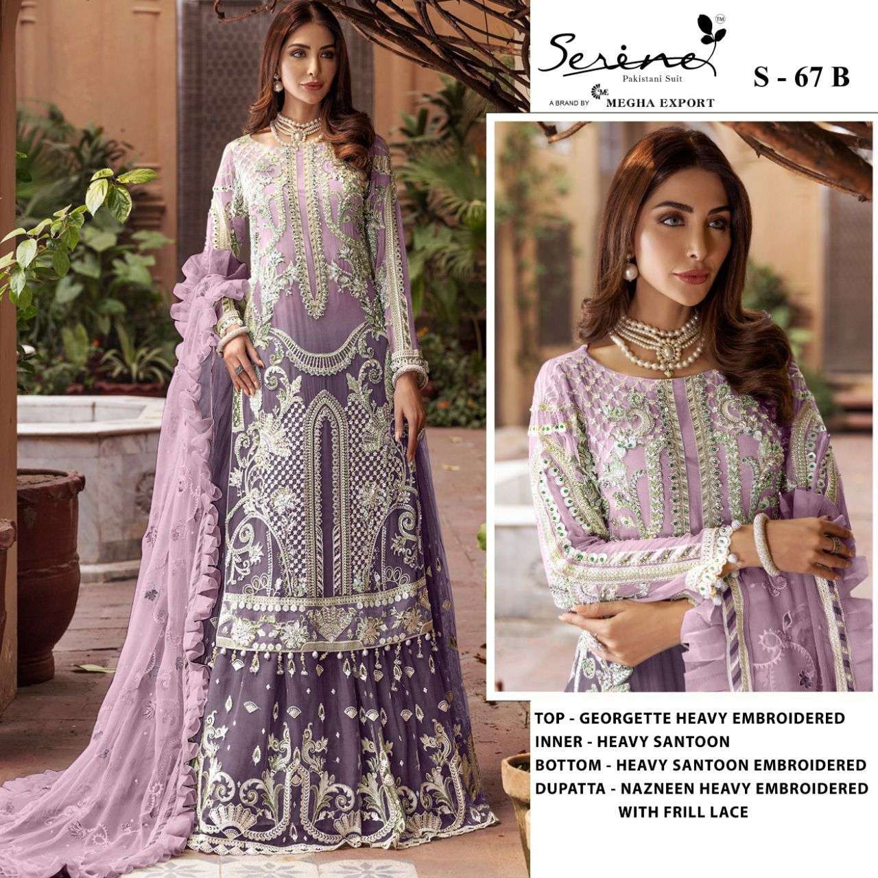 serene s-67 faux georgette suit 