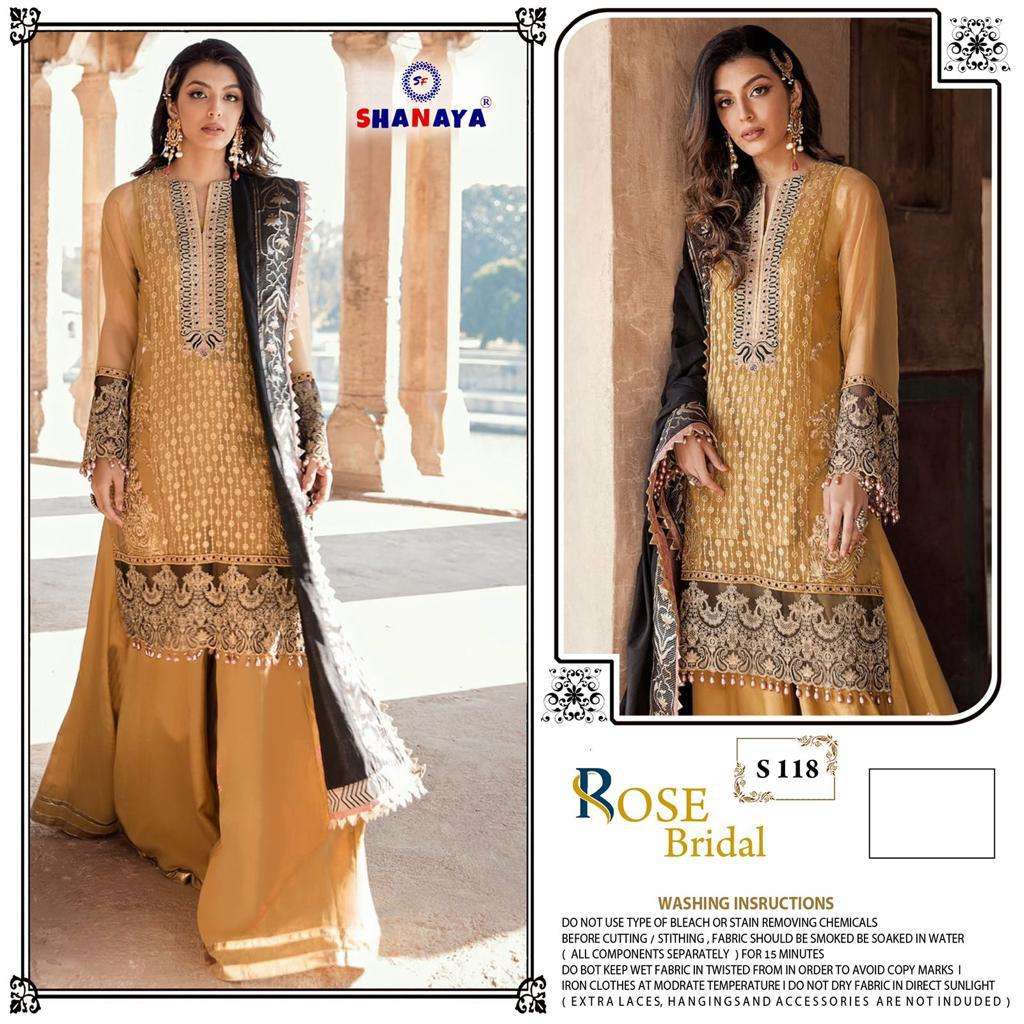 shanaya rose bridel s-118 designer georgette suit 