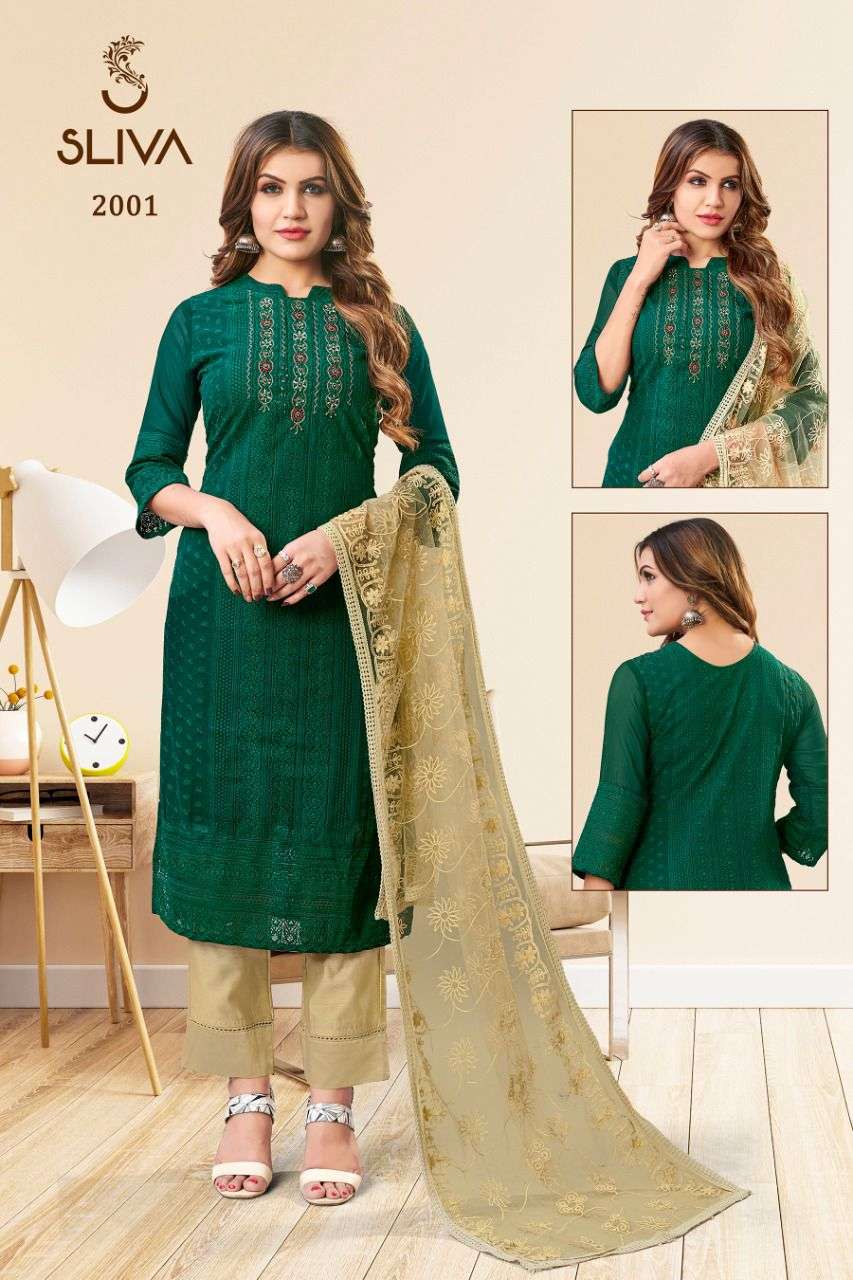 sliva designer georgette suit 