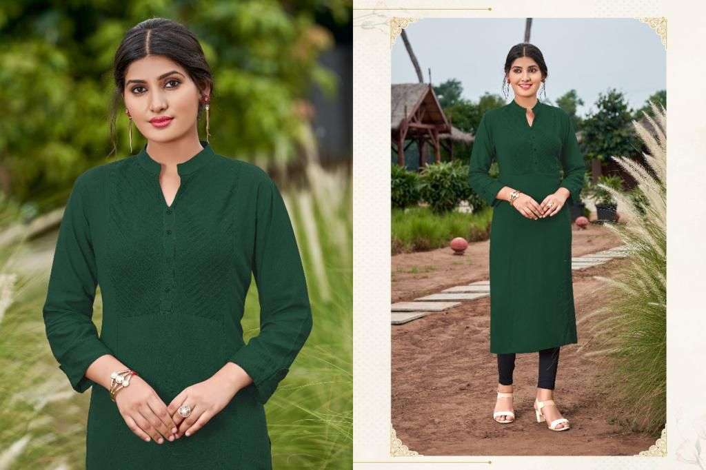 smit creation pintex series 1001-1012 pure rayon slub kurti