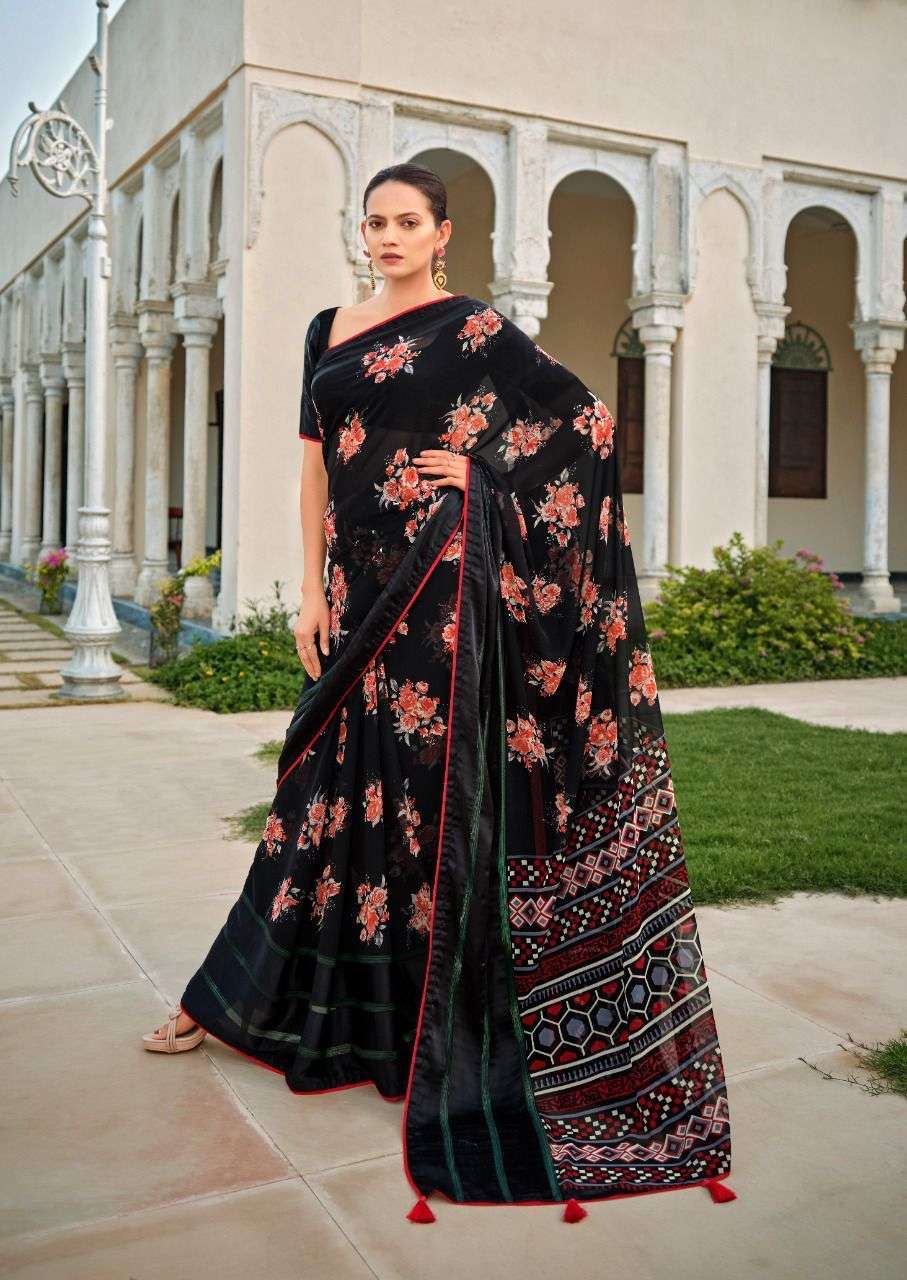 sr designer weightless saree print