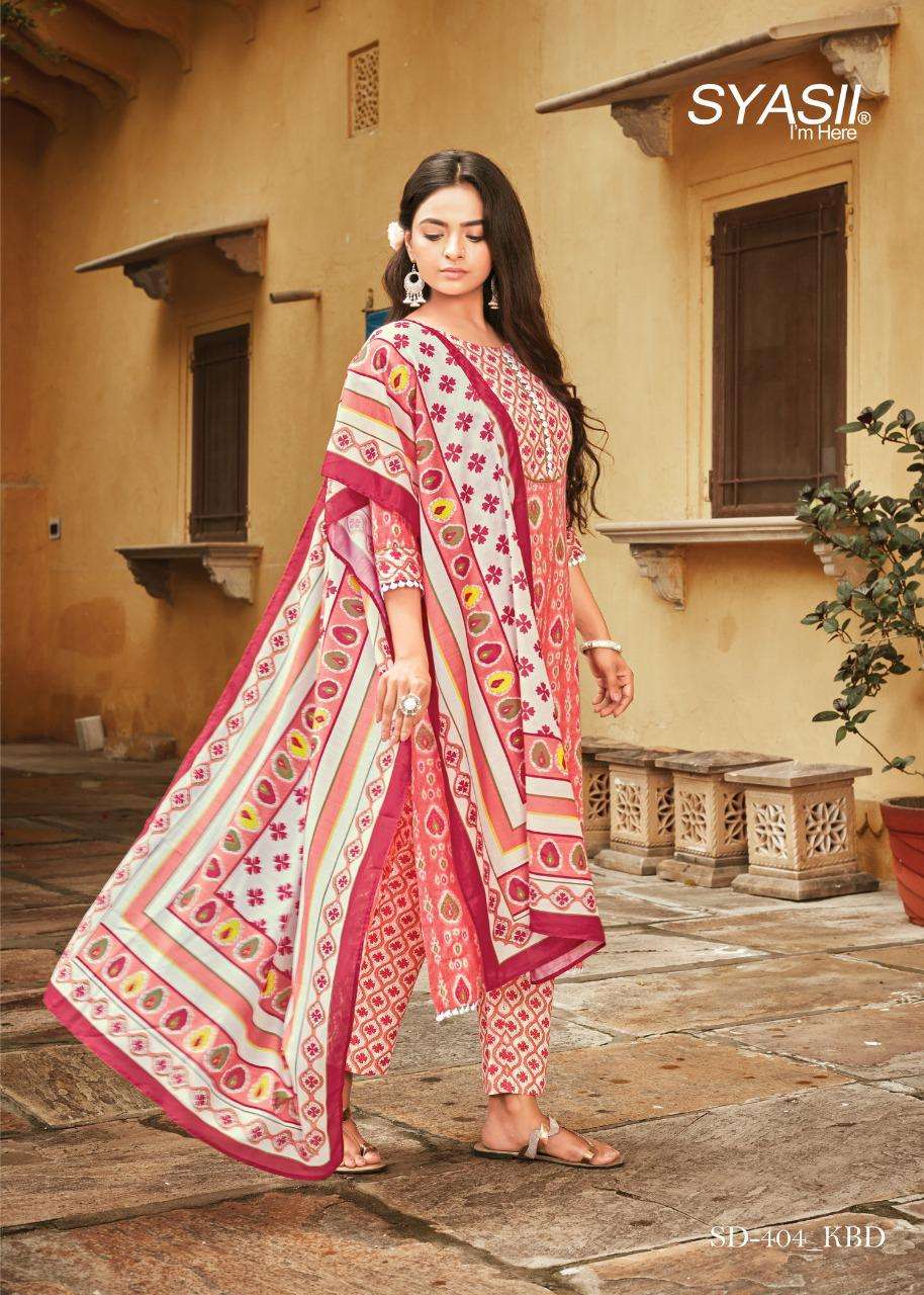 syasii series 401-409 cotton readymade suit 