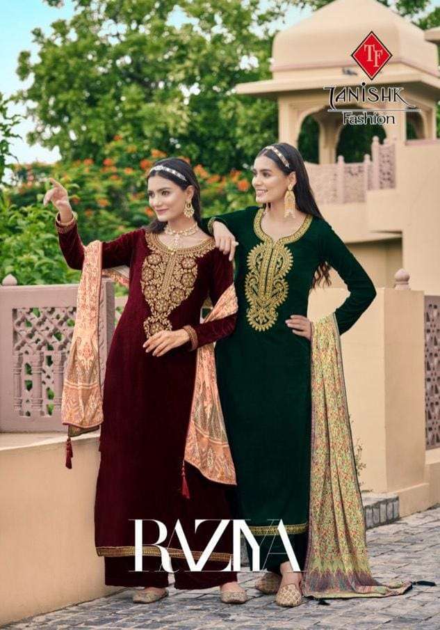 tanishk raziya series 3901-3906 pure 9000 velvet suit 