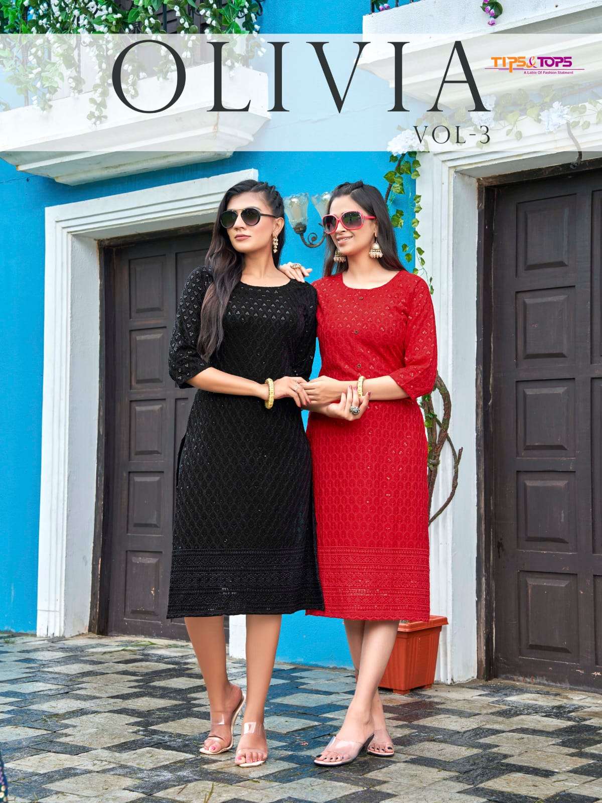 tips & tops olivia vol 3 series 1001-1006 heavy rayon kurti 