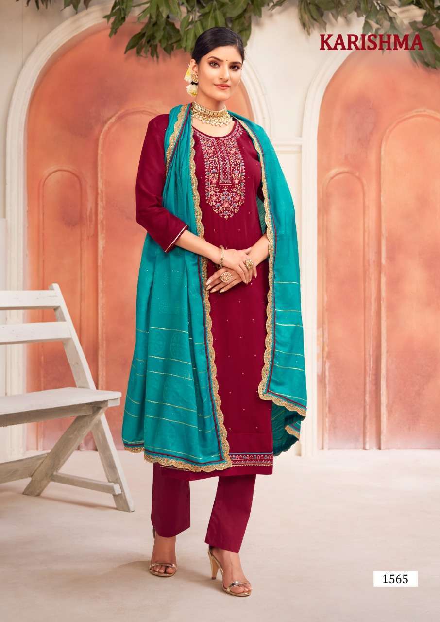 triple aaa karishma series 1561-1566 parampara suit 
