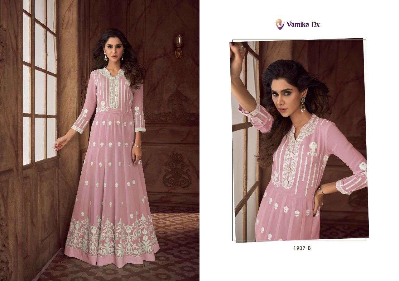 vamika nx siya vol 2 series 1907 pure georgette anarkali gown 