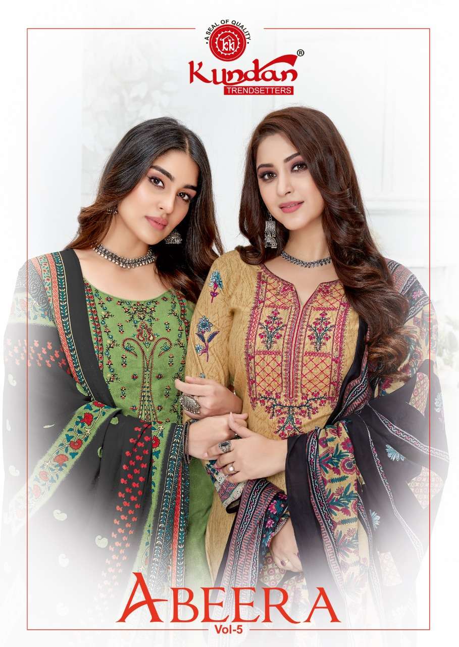 Vastu Abeera Vol-5 series 5001-5012 cotton print suit