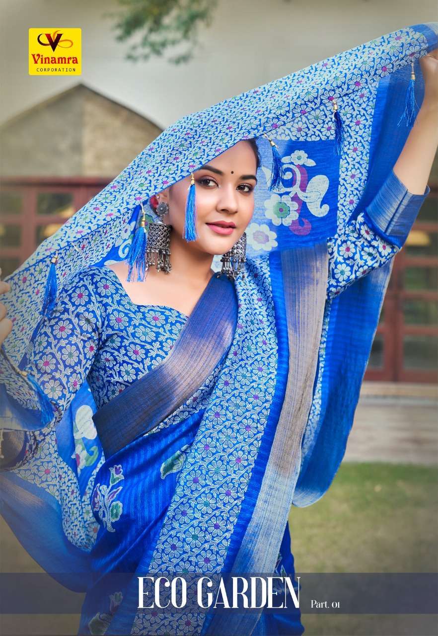 vinamra eco garden series 1001-1008 cotton saree