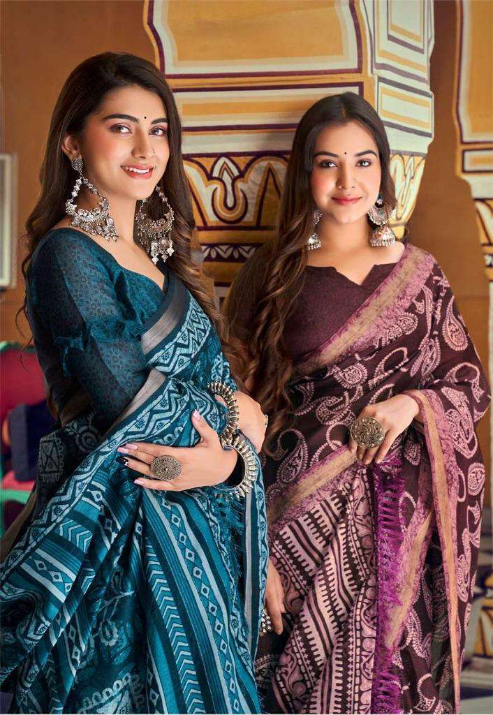 vinamra panny checks cotton vol 2 series 107-114 cotton saree