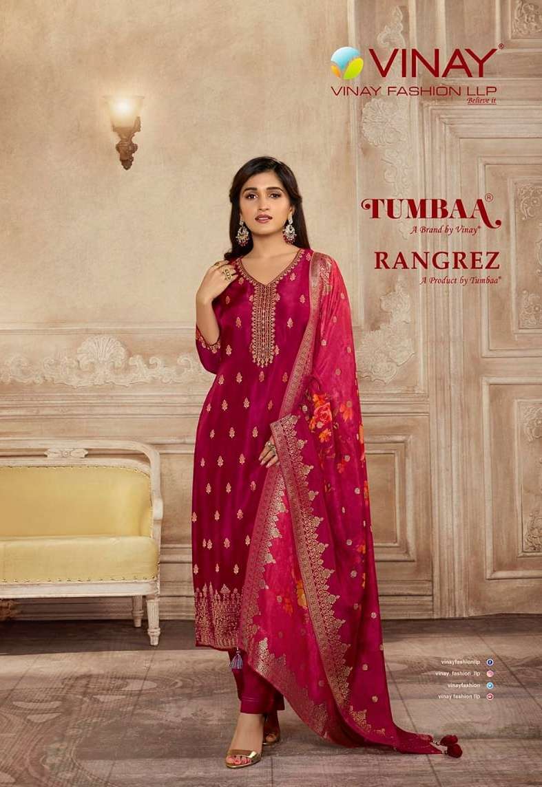 vinay tumbaa rangrez series 40561-40568 pure viscose suit