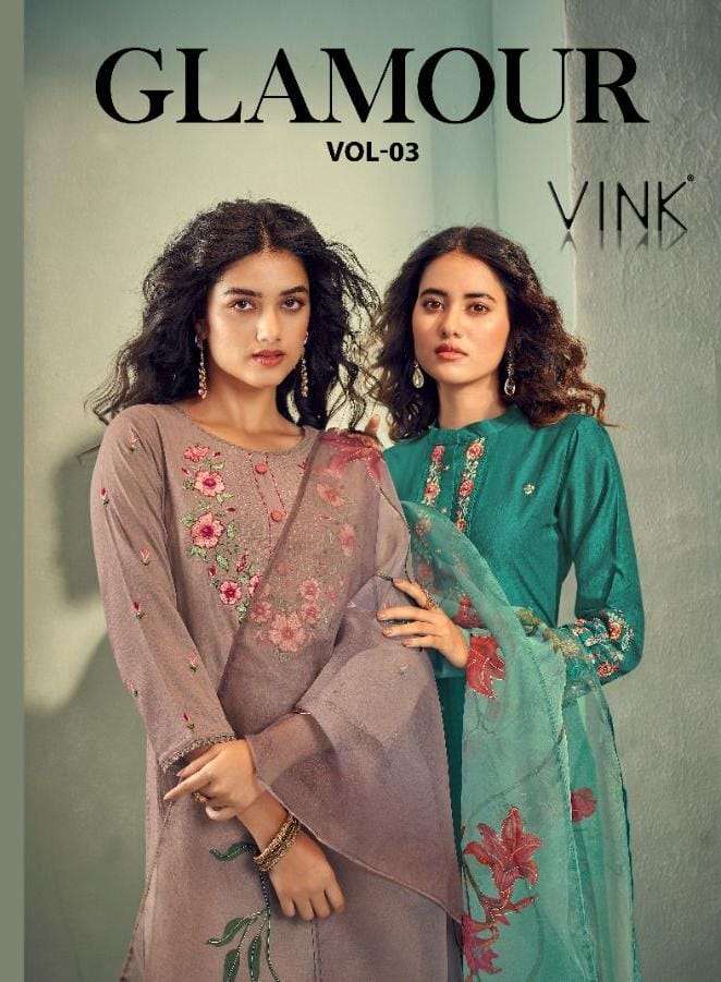 vink glamour series 1571-1576 silk readymade suit