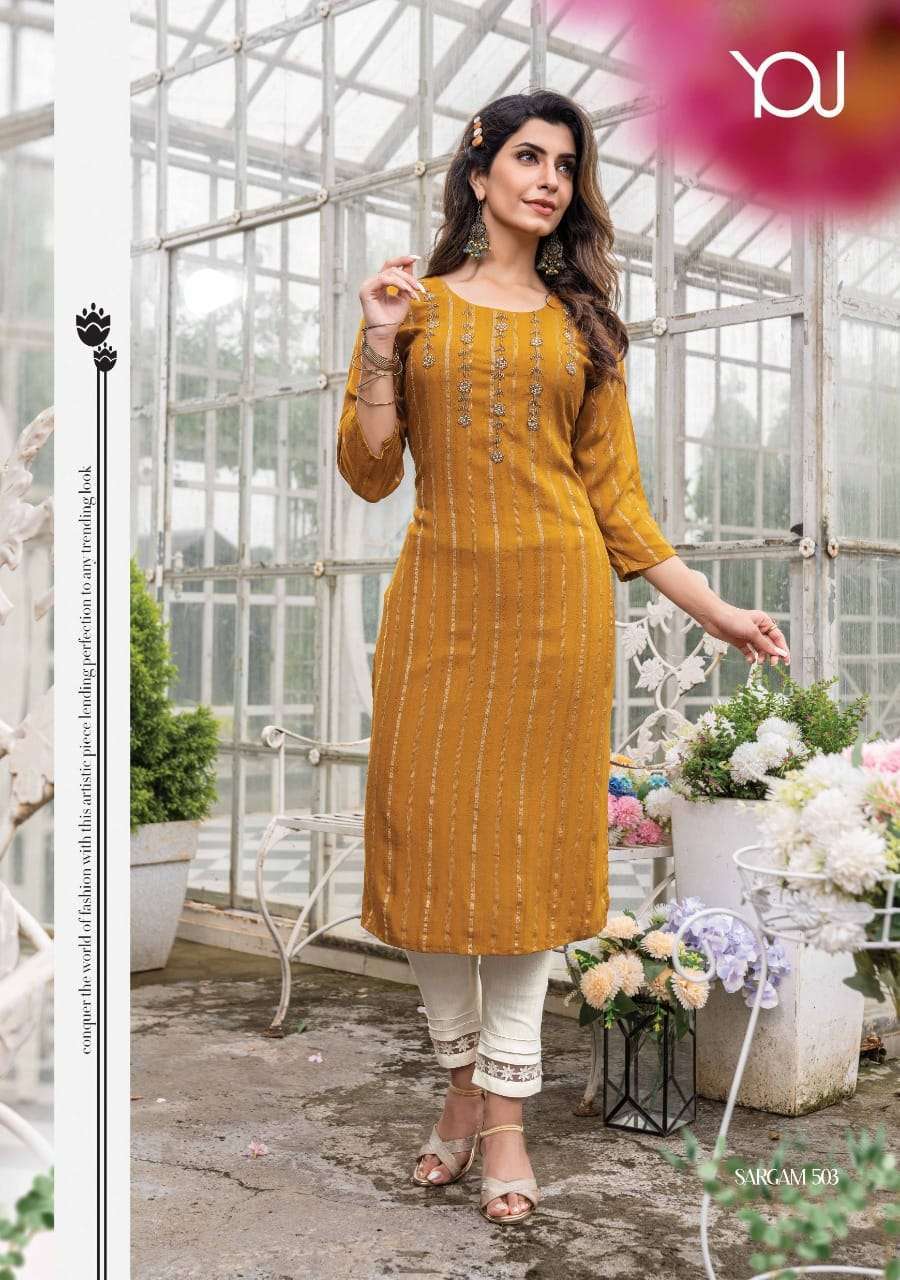 wanna sargam vol 5 series 501-507 viscose rayon kurti