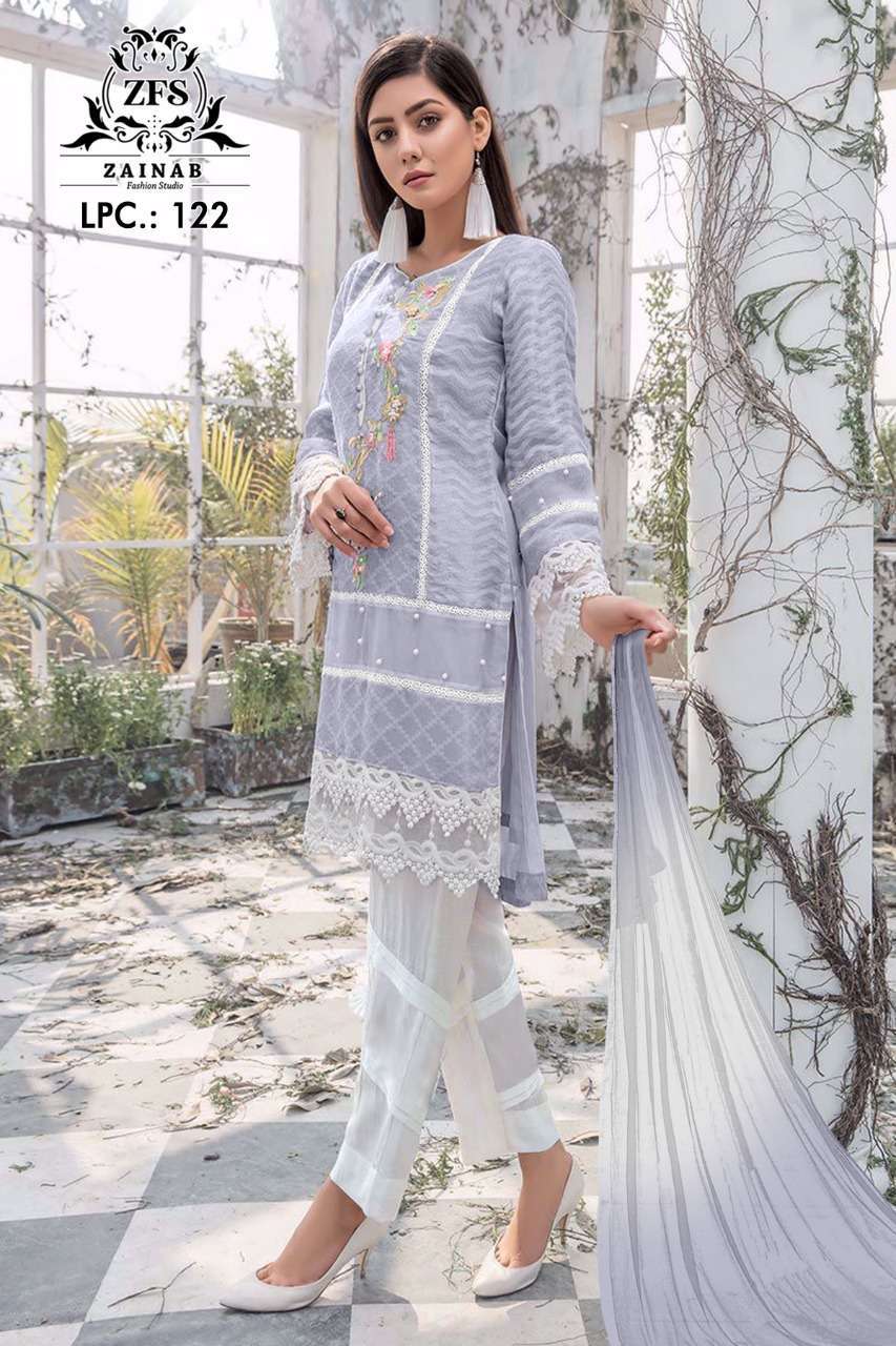 zainab fashion studio lpc-122 pure georgette suit 