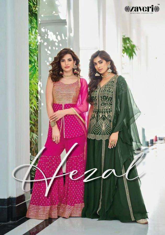zaveri hezal series 1063-1066 georgette suit 