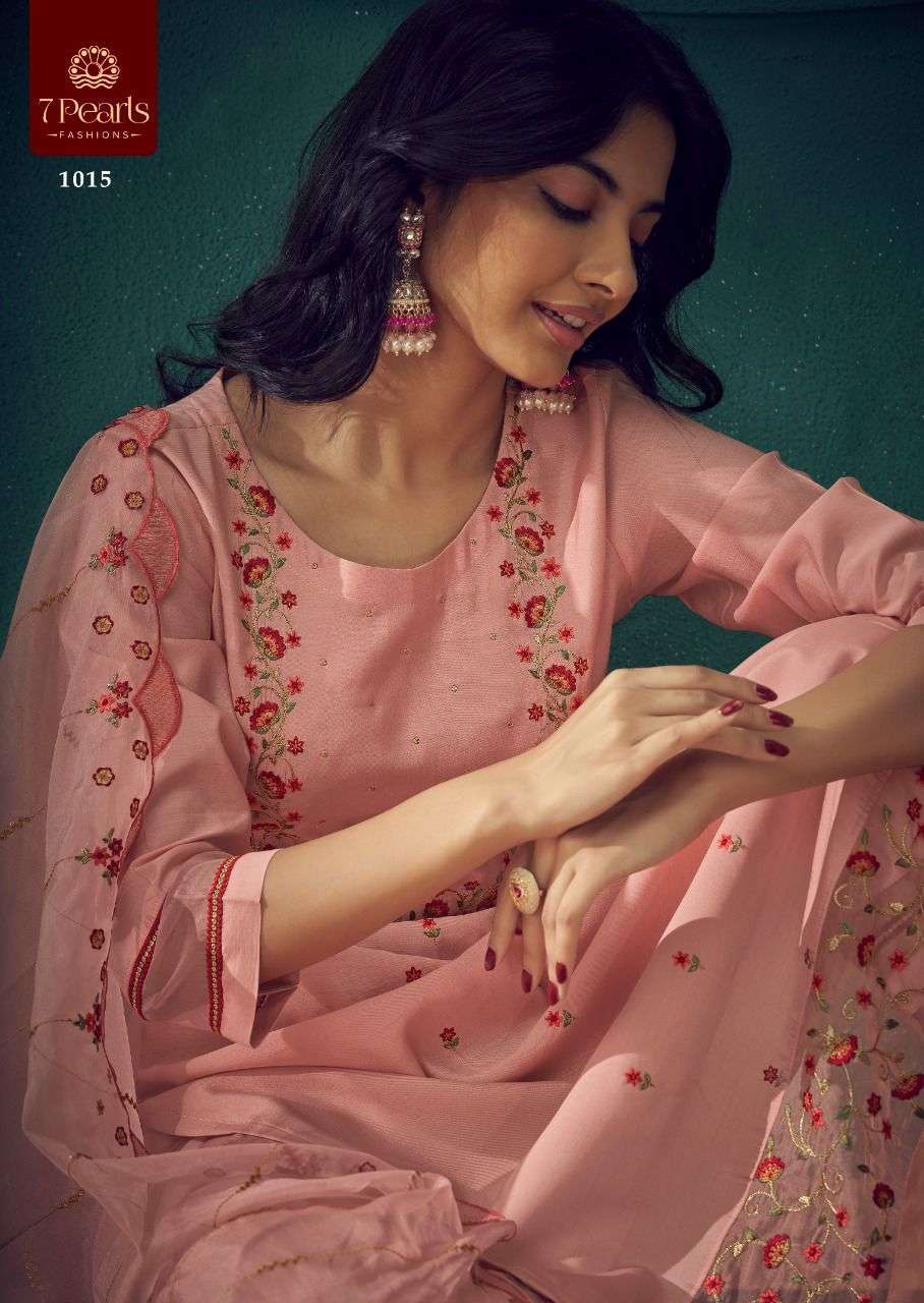 7 pearls carnival series 1011-1016 roman silk readymade suit 