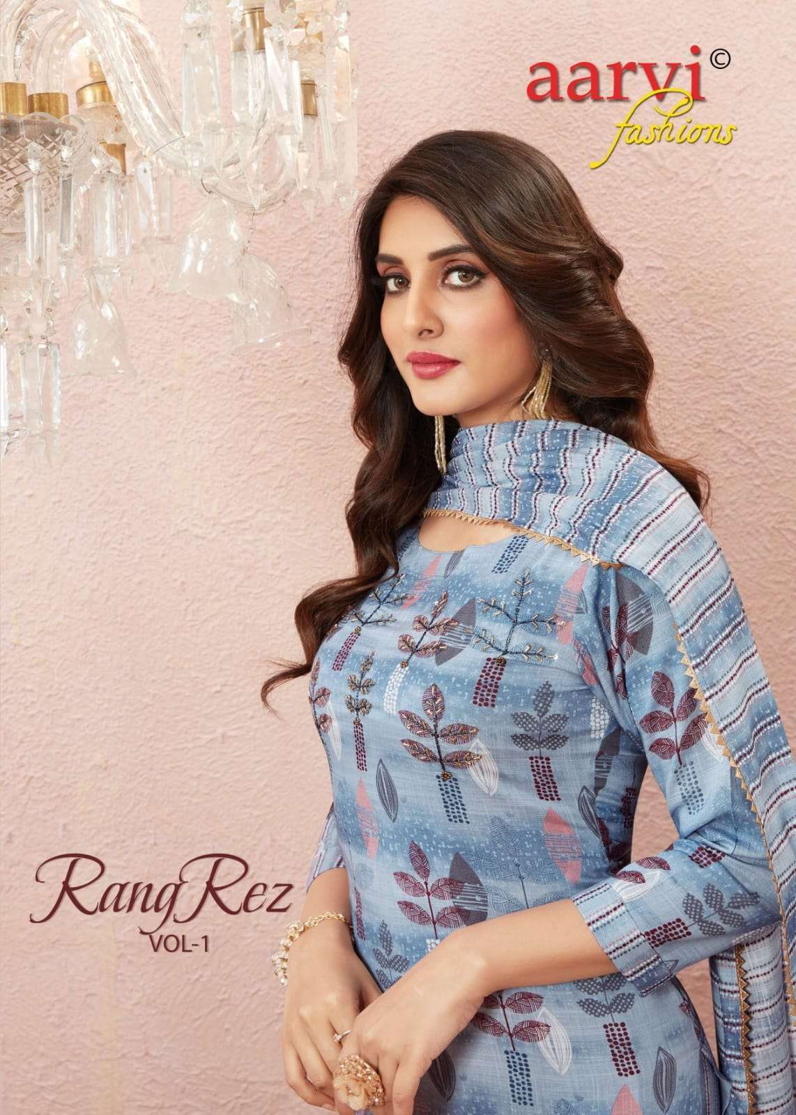 aarvi fashion rangrez vol 1 series 7000-7005 rayon slub kurti