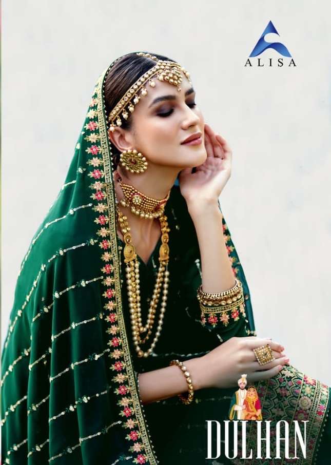 Alisa Dulhan series 7201-7205 pure faux georgette suit 