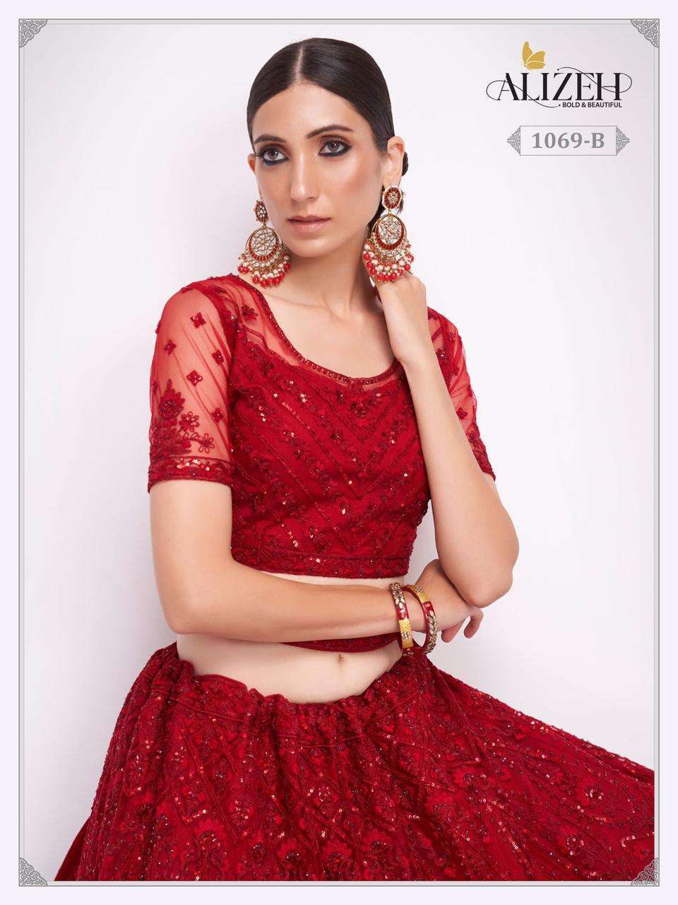 alizeh bridal heritage vol 3 series 1069 net lehenga