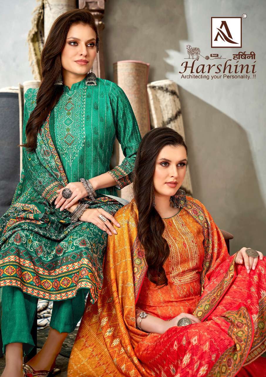 alok harshini series 1074001-1074008 pure pashmina suit