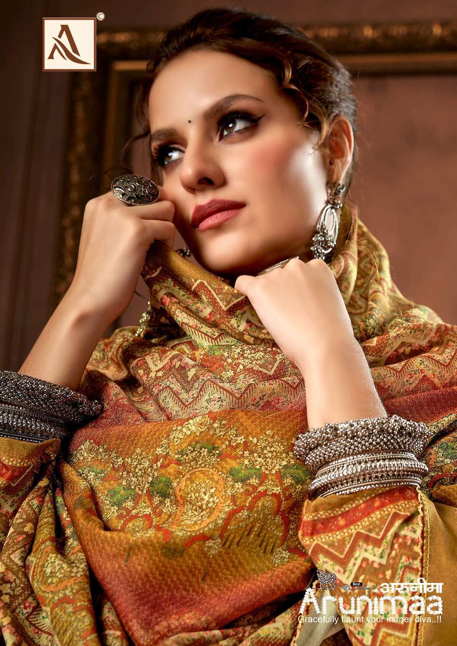 alok suit arunimaa series 1076001-1076008 pure wool pashmina suit 