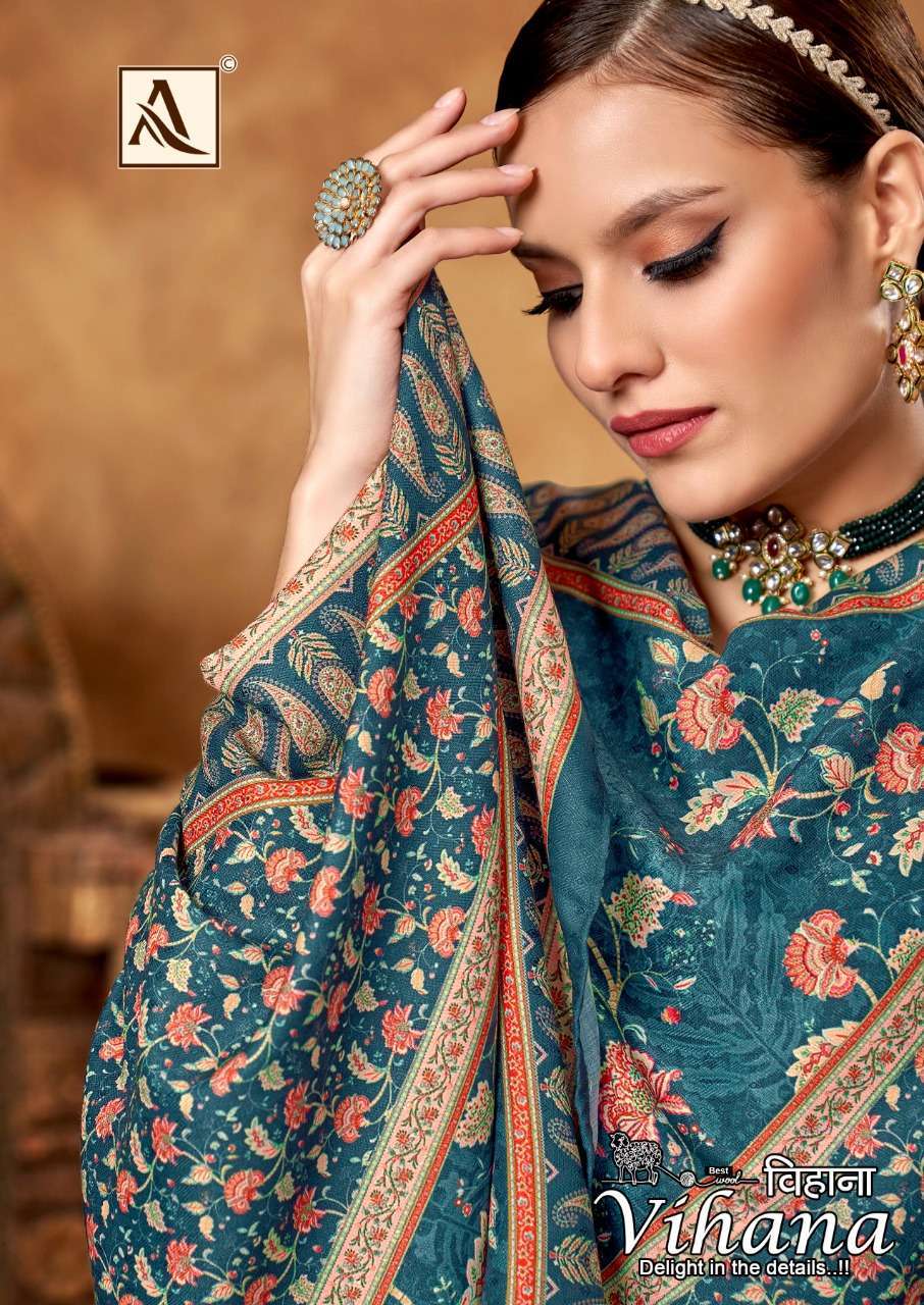 alok suit vihana series 1090001-1090008 pure wool pashmina suit